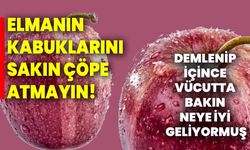 Elmanın kabuklarını sakın çöpe atmayın! Demlenip içince vücutta bakın neye iyi geliyormuş