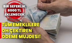 Tüm emeklilere oh çektiren ödeme müjdesi! Bir seferlik 8000 TL eklenecek