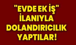 "Evde ek iş" ilanıyla dolandırıcılık yaptılar!