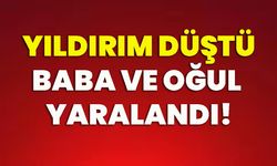 Yıldırım düştü: Baba ve oğul yaralandı!