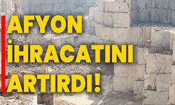 Afyon ihracatını artırdı!