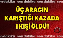 Üç aracın karıştığı kazada 1 kişi öldü!