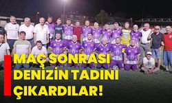 Maç sonrası denizin tadını çıkardılar!