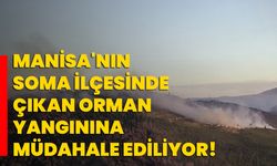 Manisa'nın Soma ilçesinde çıkan orman yangınına müdahale ediliyor!