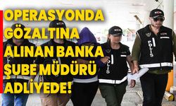 Operasyonunda gözaltına alınan banka şube müdürü adliyede!