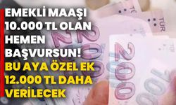 Emekli maaşı 10.000 TL olan hemen başvursun! Bu aya özel ek 12.000 TL daha verilecek