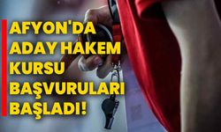 Afyonkarahisar'da Aday Hakem Kursu Başvuruları Başladı!