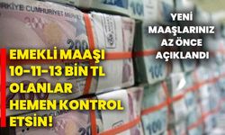 Emekli maaşı 10-11-13 bin TL olanlar hemen kontrol etsin! Yeni maaşlarınız az önce açıklandı