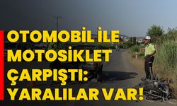 Otomobil ile motosiklet çarpıştı: Yaralılar var!