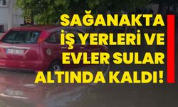 Sağanakta iş yerleri ve evler sular altında kaldı!