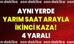 Aynı Yerde Yarım Saat Arayla İkinci Kaza! 4 Yaralı