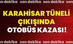 Karahisar Tüneli çıkışında otobüs kazası!