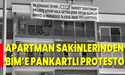 Apartman Sakinlerinden BİM’e Pankartlı Protesto