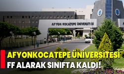 Afyon Kocatepe Üniversitesi FF Alarak Sınıfta Kaldı