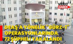 DEAŞ'A YÖNELİK "GÜRZ-1" OPERASYONLARINDA 72 ŞÜPHELİ YAKALANDI