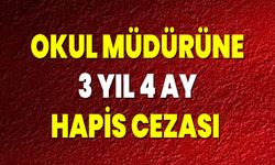 Okul Müdürüne 3 Yıl 4 Ay Hapis Cezası