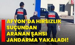 Afyon’da hırsızlık suçundan aranan şahsı jandarma yakaladı!