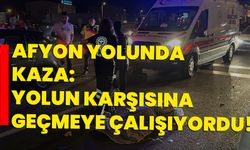 Afyon yolunda kaza: Yolun karşısına geçmeye çalışıyordu!