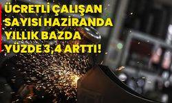 Ücretli çalışan sayısı haziranda yıllık bazda yüzde 3,4 arttı!