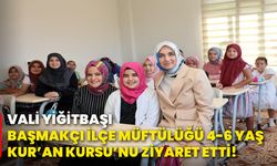 Vali Yiğitbaşı, Başmakçı İlçe Müftülüğü 4-6 Yaş Kur’an Kursu’nu ziyaret etti!