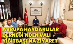 Avrupa Haydarlılar Derneği'nden Vali Yiğitbaşı'na ziyaret!