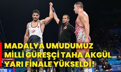 Madalya umudumuz milli güreşçi Taha Akgül yarı finale yükseldi!