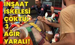 İnşaat iskelesi çöktü: 3 ağır yaralı!