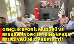 Gençlik Spor İl Müdürü ve beraberindekiler Sinanpaşa Belediyesi’ni ziyaret etti!