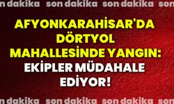 Afyonkarahisar'da Dörtyol Mahallesinde yangın: Ekipler müdahale ediyor!