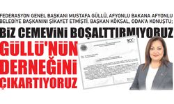 BİZ CEMEVİNİ BOŞALTTIRMIYORUZ  GÜLLÜ’NÜN DERNEĞİNİ ÇIKARTIYORUZ!