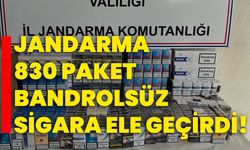 Jandarma 830 paket bandrolsüz sigara ele geçirdi!