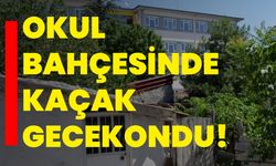 Okul Bahçesinde kaçak gecekondu!