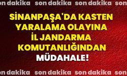 Sinanpaşa'da kasten yaralama olayına İl Jandarma Komutanlığından müdahale!