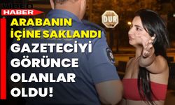 Arabanın İçine Saklandı, Gazeteciyi Görünce Olanlar Oldu!