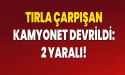 Tırla Çarpışan Kamyonet Devrildi: 2 Yaralı