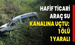 Hafif Ticari Araç Su Kanalına Uçtu: 1 Ölü, 1 Yaralı