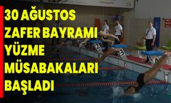 30 Ağustos Zafer Bayramı 7+ Yaş Yüzme Müsabakaları Kocatepe Spor Kompleksi’nde başladı