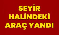 Seyir halindeki araç yandı