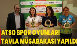 ATSO Spor Oyunları Tavla Müsabakası Yapıldı