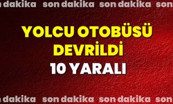 Yolcu otobüsü devrildi: 10 Yaralı