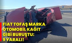 Fiat Tofaş marka otomobil kağıt gibi buruştu: 9 yaralı!