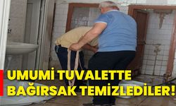 Umumi tuvalette bağırsak temizlediler!