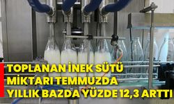 Toplanan inek sütü miktarı temmuzda yıllık bazda yüzde 12,3 arttı!