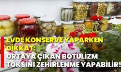 Evde konserve yaparken dikkat: Ortaya çıkan botulizm toksini zehirlenme yapabilir!