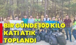 Bir günde 100 kilo katı atık toplandı