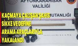 Kaçmaya çalışan şahıs sikke ve define arama araçlarıyla yakalandı