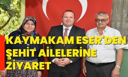 Kaymakam Eser'den şehit ailelerine ziyaret