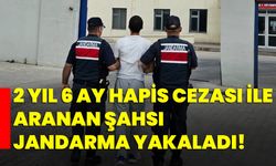 2 yıl 6 ay hapis cezası ile aranan şahsı jandarma yakaladı!