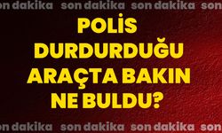 Polis durdurduğu araçta bakın ne buldu?