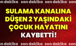 Sulama kanalına düşen 2 yaşındaki çocuk hayatını kaybetti!